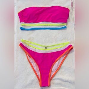 Strapless Neon Bikini